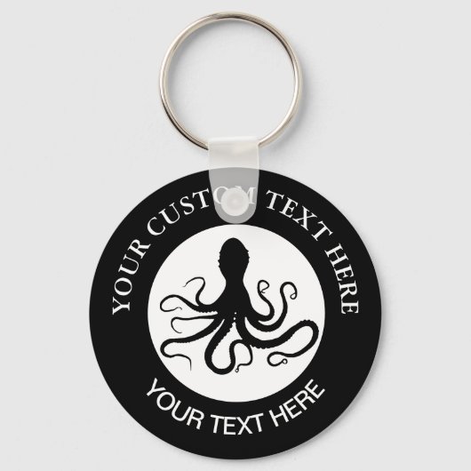 Octopus Custom Logo Sleutelhanger (Voorkant)