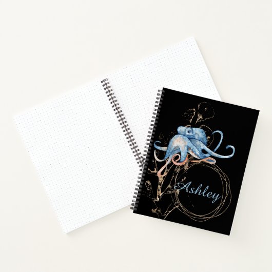 Octopus Custom Name Notitieboek (Binnen)