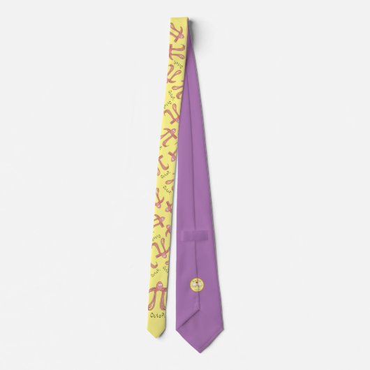 Octopus Cute Math Enseignant Pi Day Cravate mascul (Dos)