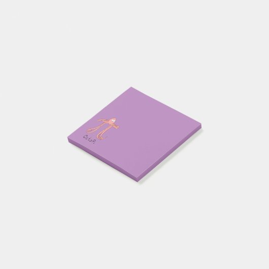 Octopus Cute Math Pi Day Post-it Notes (Incliné)