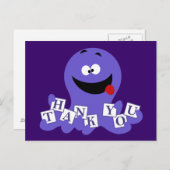 Octopus dank je briefkaart (Voorkant / Achterkant)