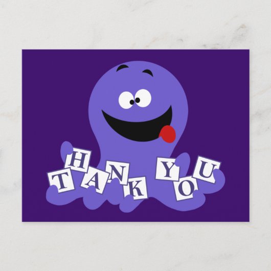 Octopus dank je briefkaart (Voorkant)