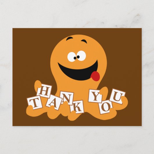 Octopus dank je briefkaart (Voorkant)