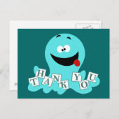 Octopus dank je briefkaart (Voorkant / Achterkant)