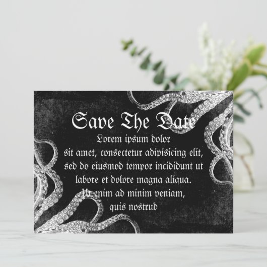Octopus Dark Save The Date (Staand voorkant)