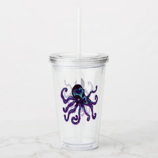 Octopus - Deep Paars Acryl Drinkbeker