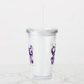 Octopus - Deep Paars Acryl Drinkbeker (Rechts)