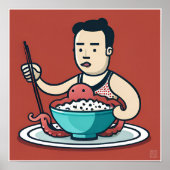 Octopus Delights - Kunstdruk Poster (Voorkant)