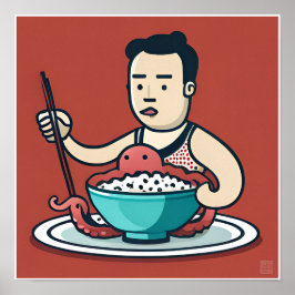 Octopus Delights - Kunstdruk Poster
