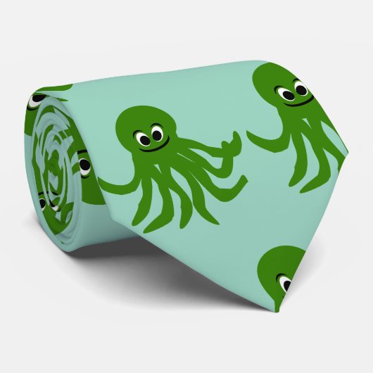 Octopus Design Stropdas (Opgerold)