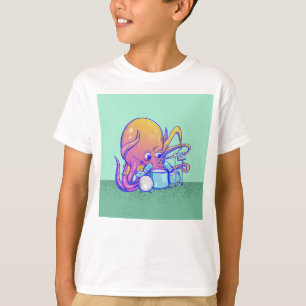 Octopus Dier drummen T-shirt