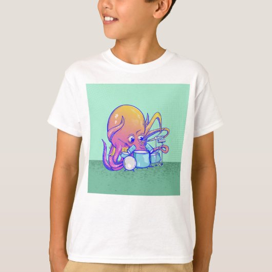 Octopus Dier drummen T-shirt (Voorkant)