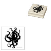 Octopus Dier Vis Zeedier Rubberstempel (Gestempeld)