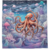 Octopus Douchegordijn (Voorkant)