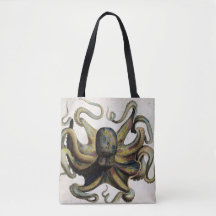  octopus druk over de Canvas tas van de Druk