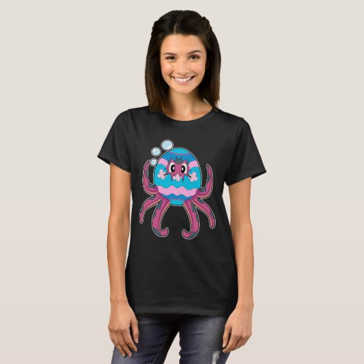 Octopus Easter Easter egg T-shirt (Voorkant volledig)
