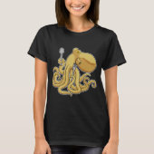 Octopus Eating Spoon Fork T-shirt (Voorkant)