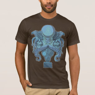 Octopus Emblem (blauw) T-shirt