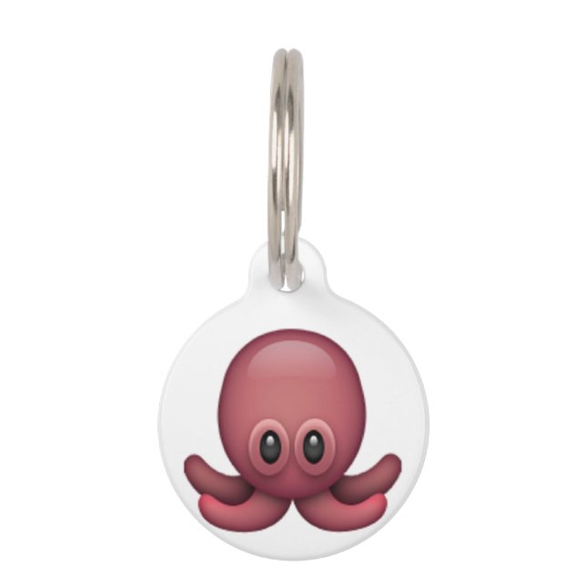 Octopus - Emoji Huisdierpenning (Achterkant)
