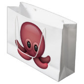 Octopus - Emoji Large Cadeautasje (Voorkant Gekanteld)