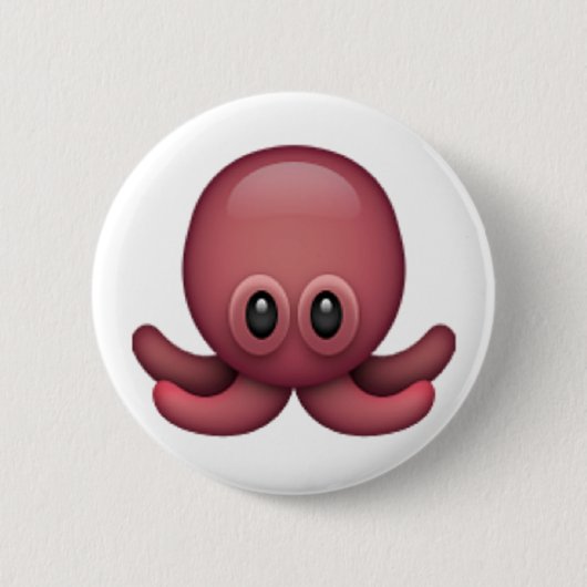 Octopus - Emoji Ronde Button 5,7 Cm (Voorkant)