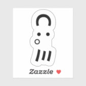 Octopus Emoticon Japanse Kaomoji Sticker (Vel)