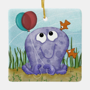 Octopus en Fishy Kisses Keramisch Ornament