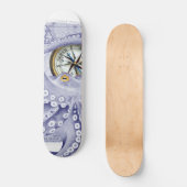octopus en kompas Paars Skateboard (Voorkant)