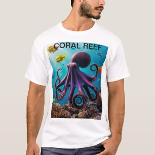 Octopus en koraalrif harmonie t-shirt