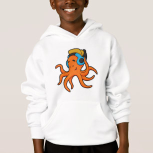 Octopus en musique avec casque