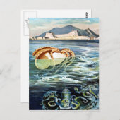 octopus en vierkant Briefkaart (Voorkant / Achterkant)