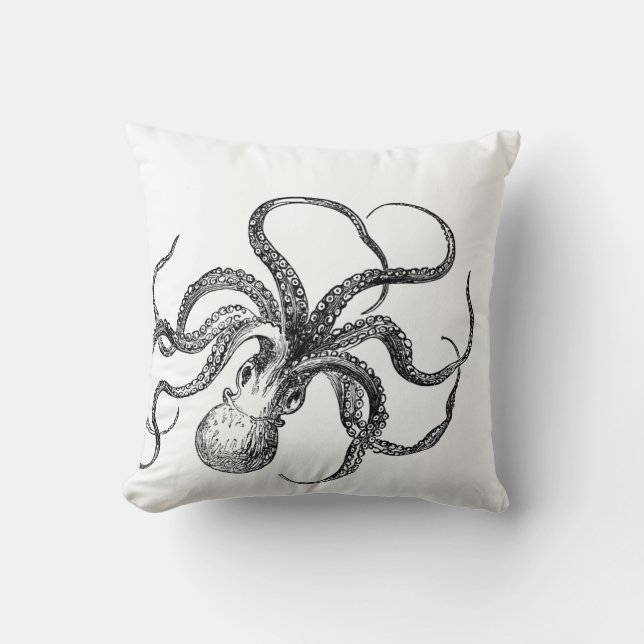 Octopus en Zee paarden | Accent Pillow Kussen (Voorkant)