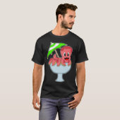 Octopus Feest Cocktail paraplu T-shirt (Voorkant volledig)