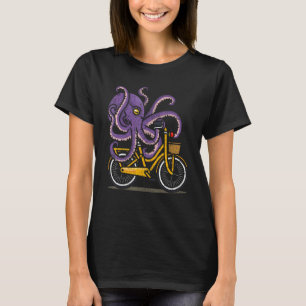 Octopus Fiets Duiker Fietser Grappige Fietser Di T-shirt