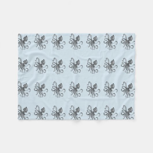 Octopus Fleece Blanket (Voorkant (Horizontaal))
