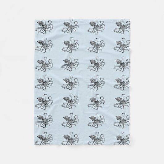 Octopus Fleece Blanket Deken (Voorkant)