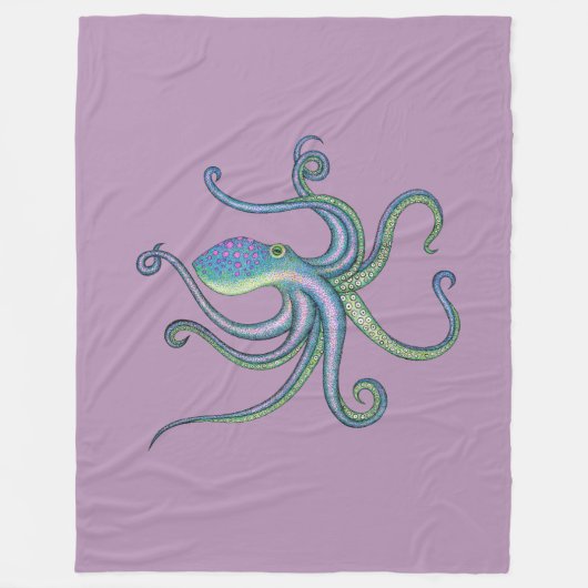 Octopus Fleece Deken (Voorkant)