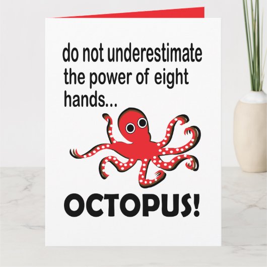 Octopus Funny Kaart (Voorkant)