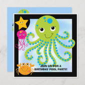Octopus Gepersonaliseerd op zondag Kaart (Voorkant / Achterkant)