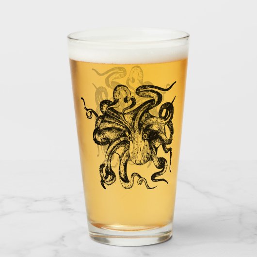 Octopus Glas (Voorkant gevuld)