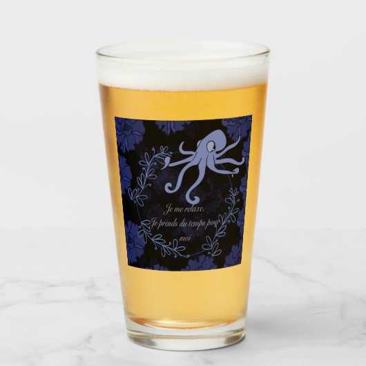 octopus glas (Voorkant gevuld)