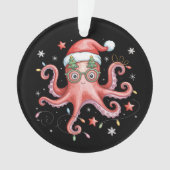 Octopus Glasses Santa Hat Christmas Light Ocean  (devant)