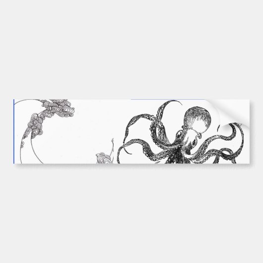 octopus golf bumpersticker (Voorkant)