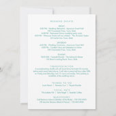 Octopus Green Programme de mariage et de bienvenue (Dos)