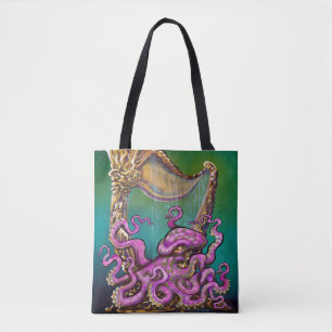 Octopus Harp Canvas tas