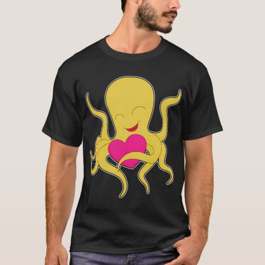 Octopus Hart T-shirt (Voorkant)