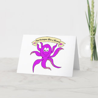 Octopus Hearts Funny Valentine's Day Carte cadeau