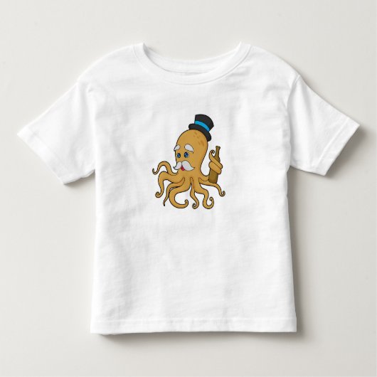 Octopus Heren Hoed Kinder Shirts (Voorkant)