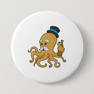 Octopus Herenhoed Ronde Button 7,6 Cm