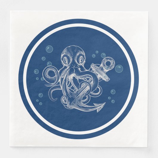 Octopus Holding Anker Servet (Voorkant)